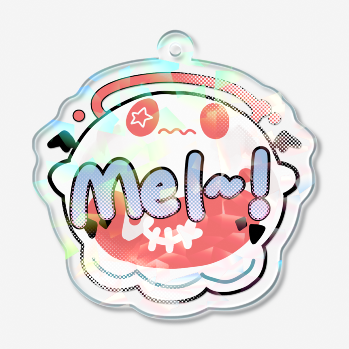 ホログラムアクリルキーホルダー - 50 × 50mm