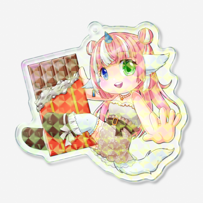 ホログラムアクリルキーホルダー - 70 × 70mm(1)