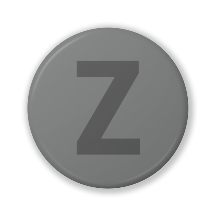 【Z(ゼット)】〈グレー〉缶バッジ- 32mm