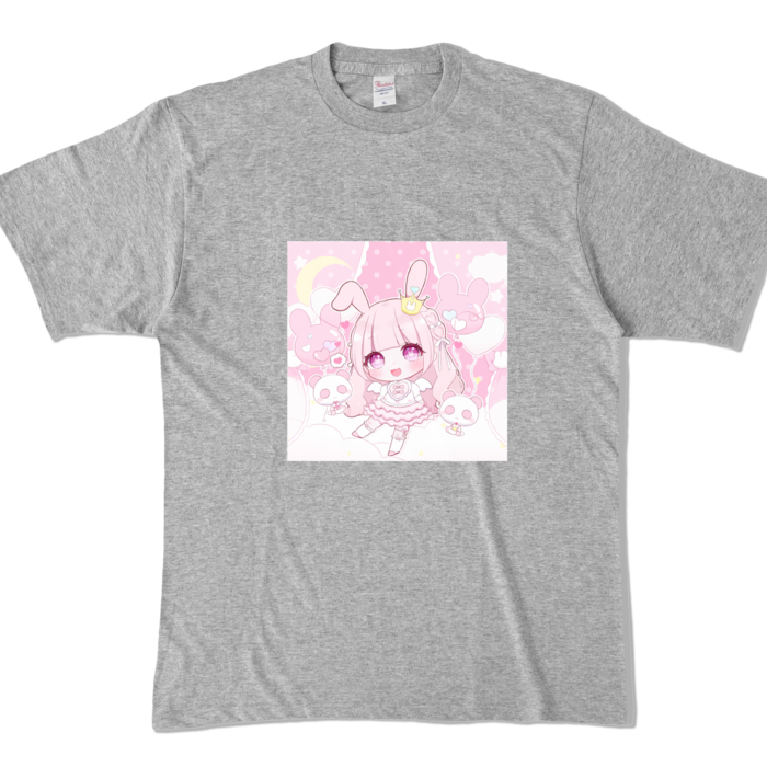 カラーTシャツ - XL - 杢グレー (前面)