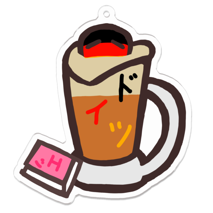アクリルキーホルダー（コーティング） - 70 x 70 (mm)