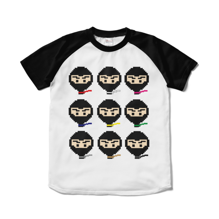 ラグランTシャツ - S - ホワイト×ブラック