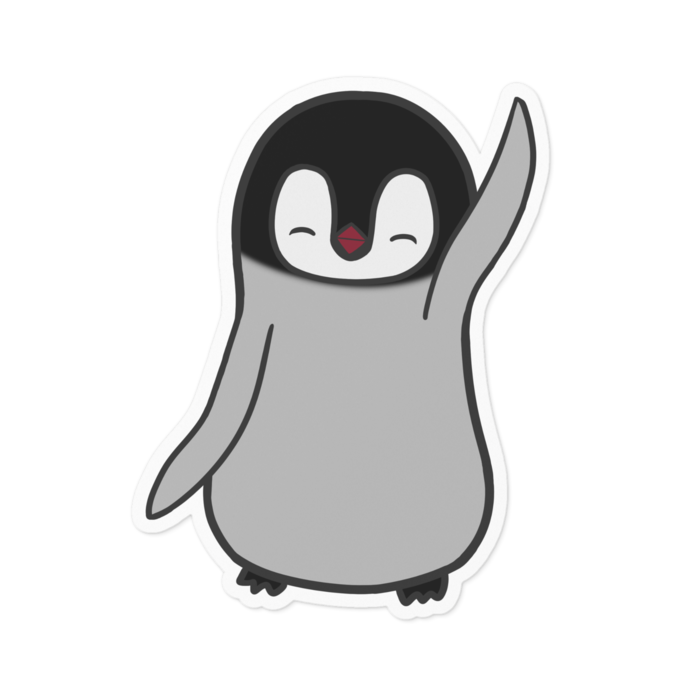 ステッカー(ホワイト) - 100 x 100 (mm)