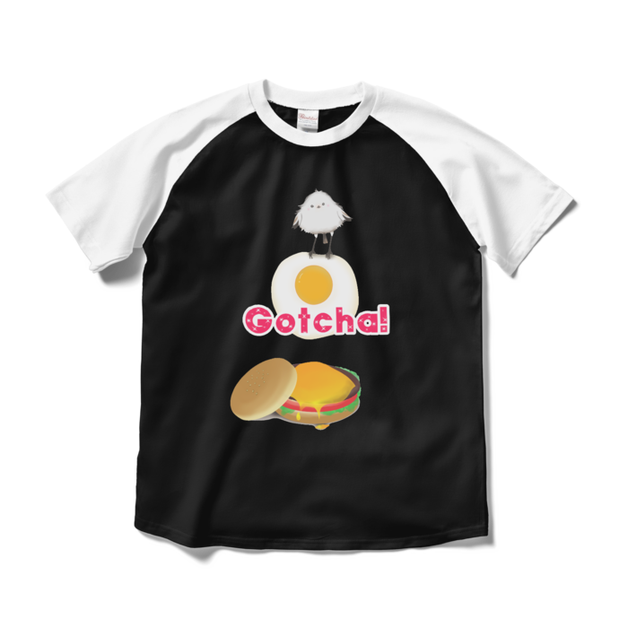 ラグランTシャツ - M - ブラック×ホワイト