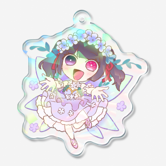 ホログラムアクリルキーホルダー - 50 × 50mm