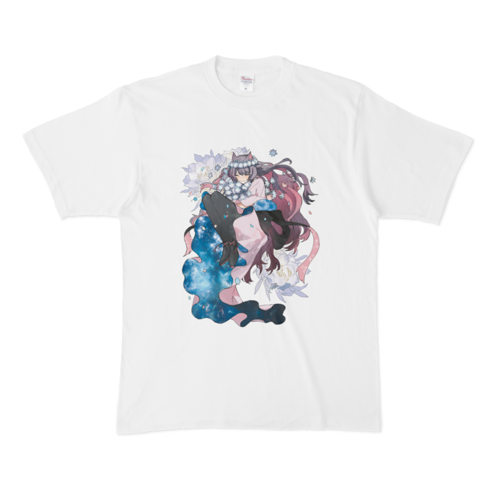 Tシャツ - XL - 白(目閉じ)