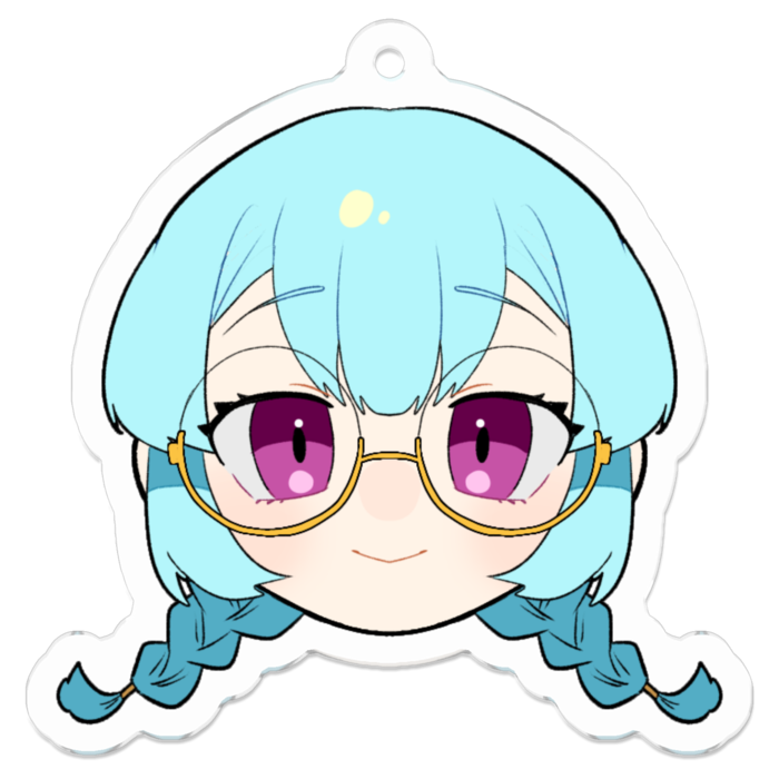 メガネ参謀フェイスキーホルダー・ふつう