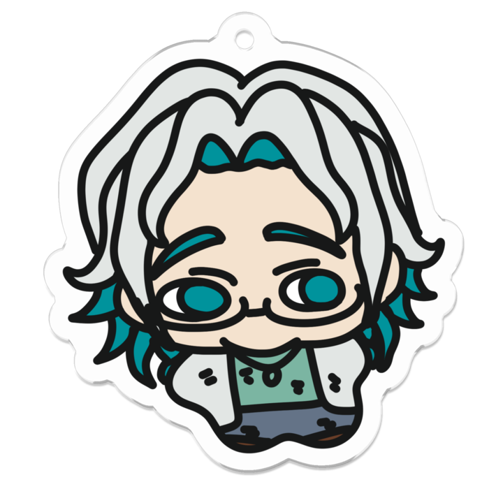 【くろうさん】アクリルキーホルダー - 50 x 50 (mm)