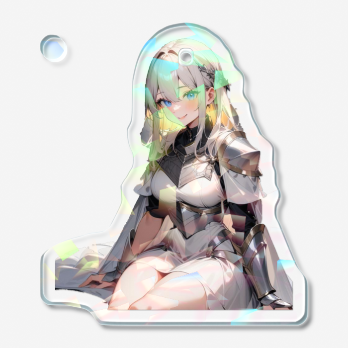 ホログラムアクリルキーホルダー - 50 × 50mm