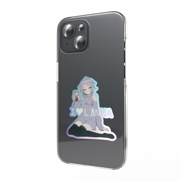 オーロラスマホステッカー - I♡LINKA