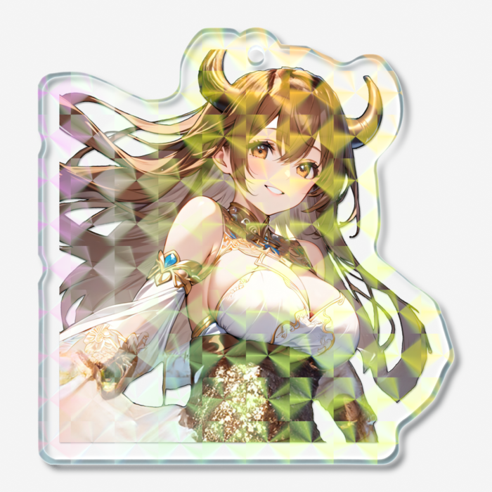 ホログラムアクリルキーホルダー - 50 × 50mm
