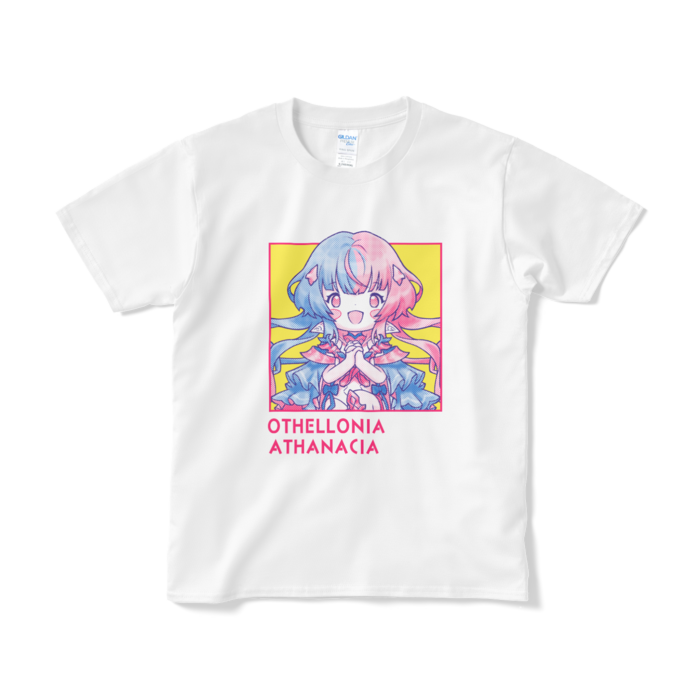ちびキャラ「世界アタナシア」デザインTシャツ（S/ホワイト）
