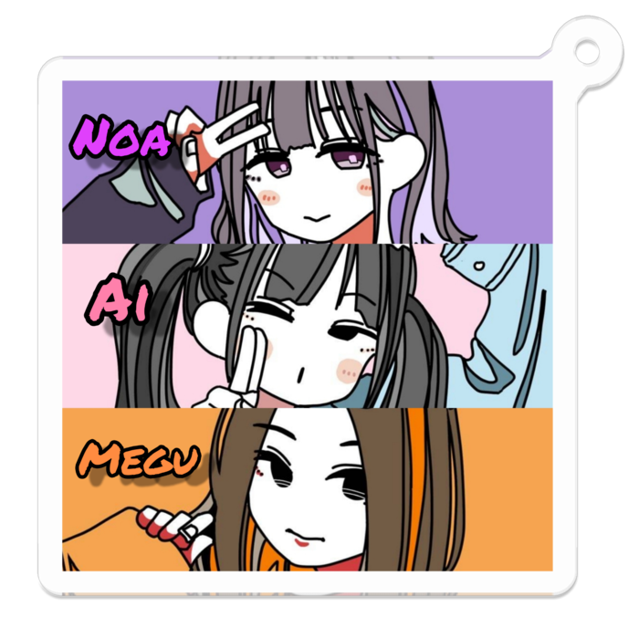 アクリルキーホルダー - 50 x 50 (mm)