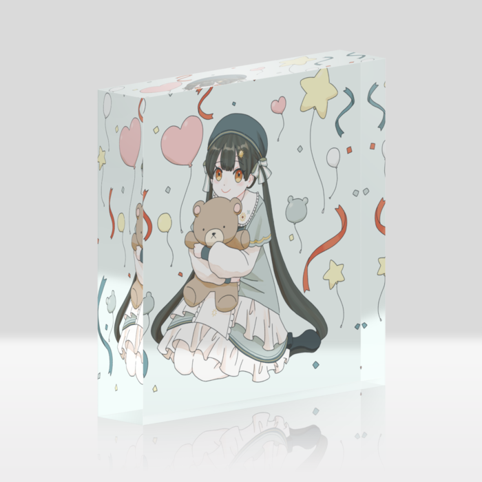 アクリルブロッククリア - 100x100mm