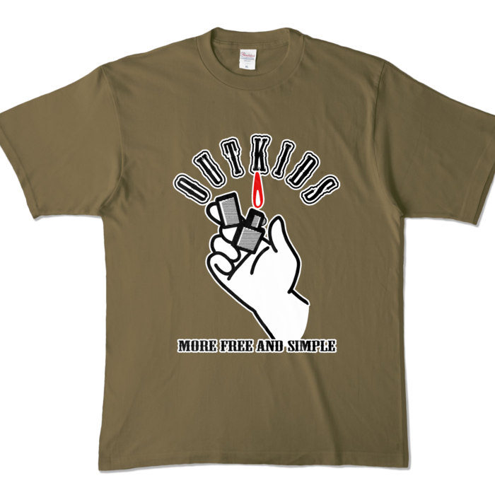 カラーTシャツ - XL - オリーブ (濃色)