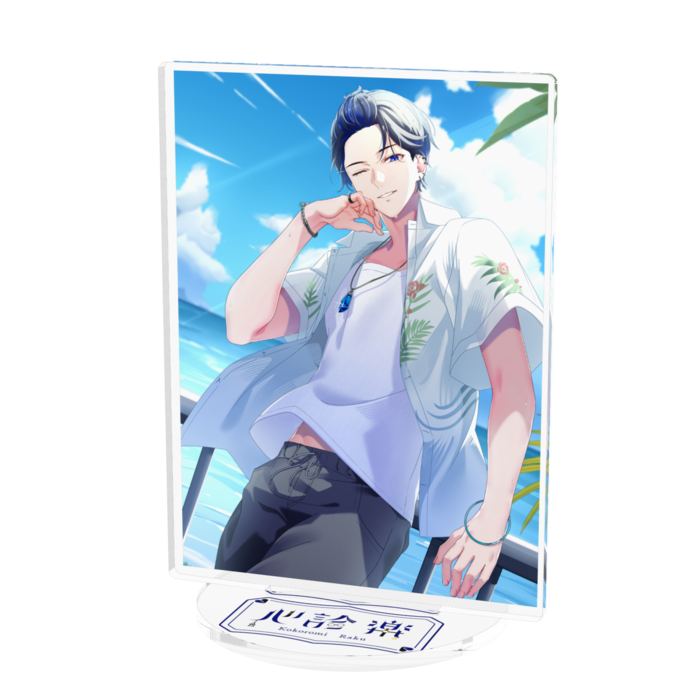心診楽アクリルフィギュア - 夏のやつ ‐眼鏡なし - 100x100mm