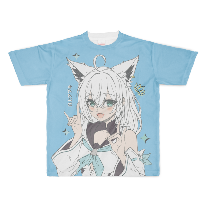 Shirakami Fubuki 白上フブキ Hololive Tシャツ - Waifuku - BOOTH