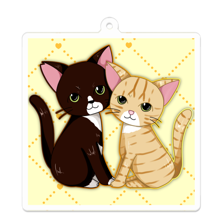 アクリルキーホルダー（コーティング） - 70 x 70 (mm)