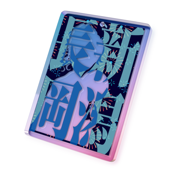 オーロラアクリルキーホルダー - 50 × 50mm Ａ