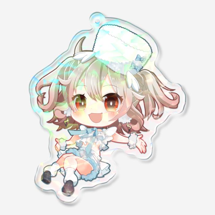 ホログラムアクリルキーホルダー - 70 × 70mm