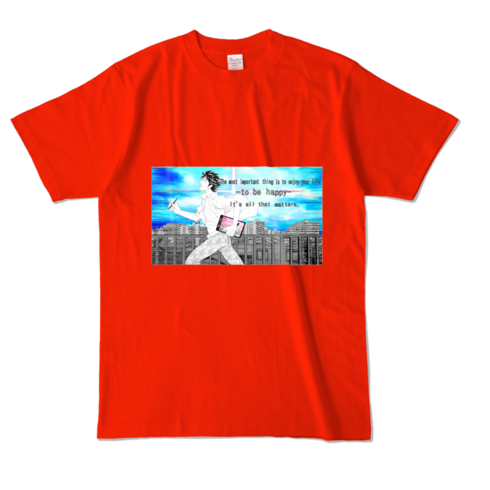 カラーTシャツ - L - レッド (濃色)