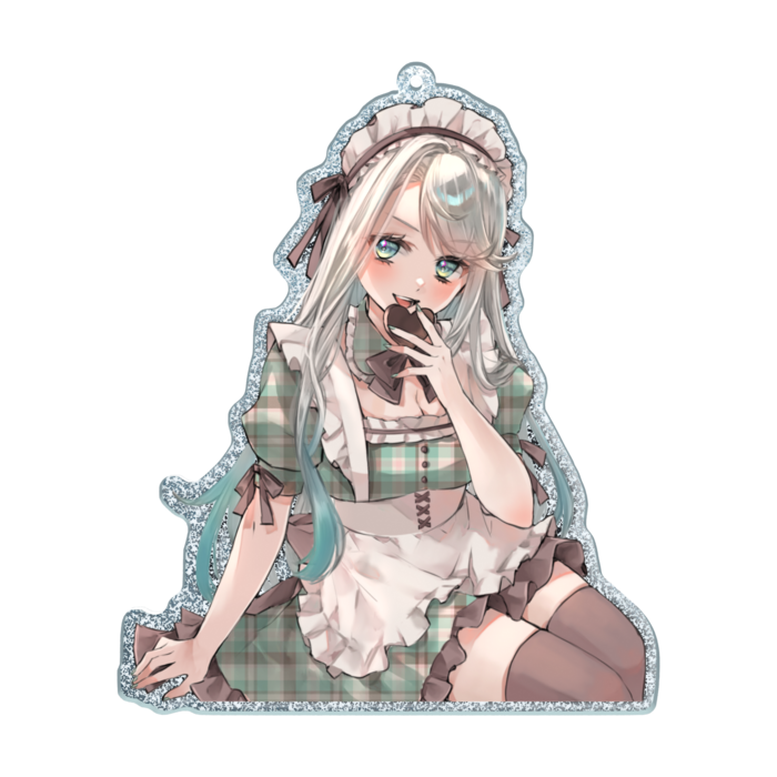 ラメアクリルキーホルダー - 100 × 100mm