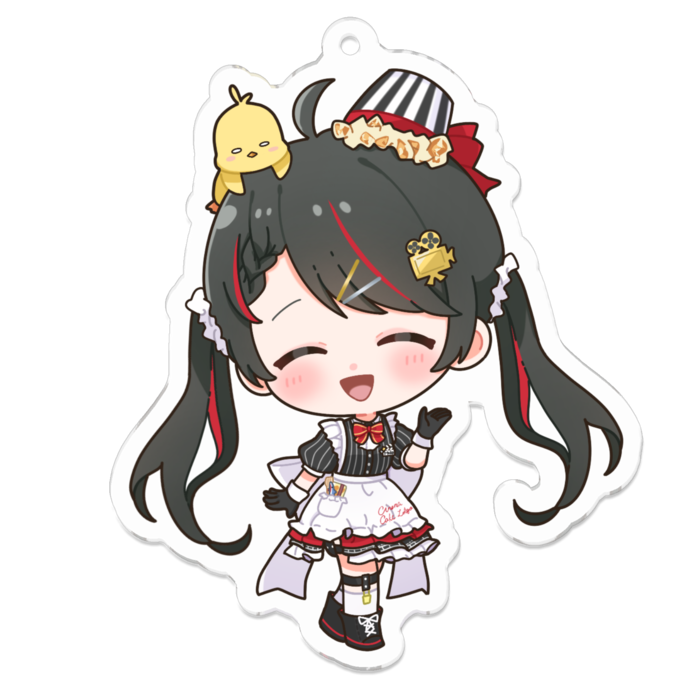 【タイプB：笑顔】アクリルキーホルダー - 70 x 70 (mm)
