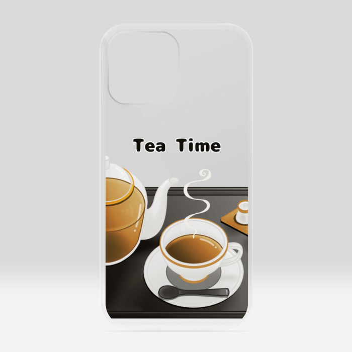 クリアiPhoneケース　紅茶　iPhone 13ProMax