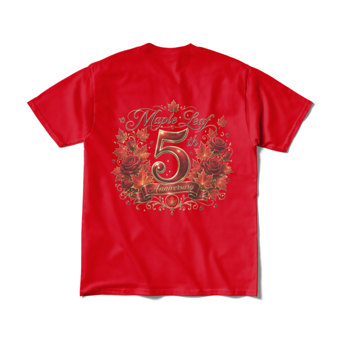 Tシャツ（短納期） - M - レッド(1) 後ろ