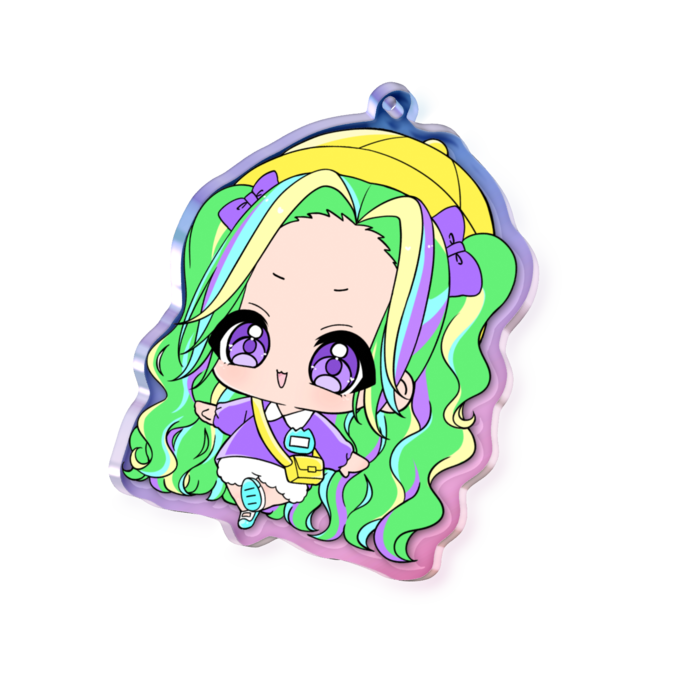 オーロラアクリルキーホルダー - 70 × 70mm