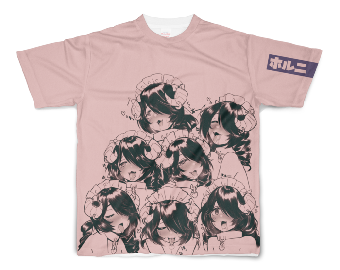 「ピンクの表側白い裏側 」S - 正面印刷のみ