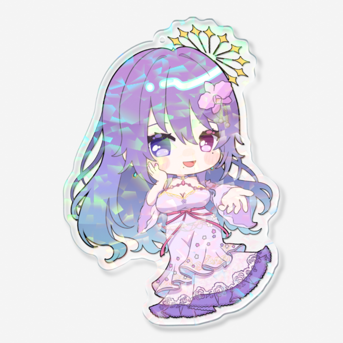 ホログラムアクリルキーホルダー - 100 × 100mm