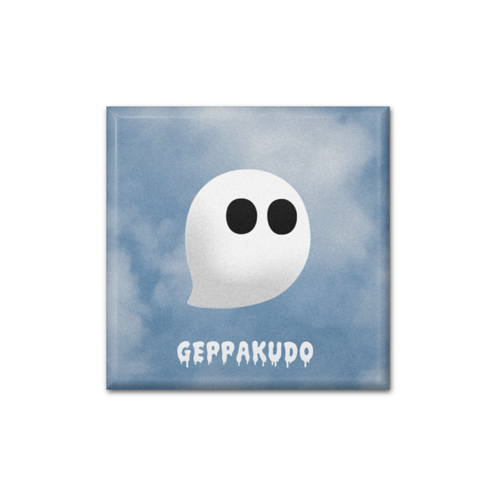 たましい/GEPPAKUDOロゴ-01 缶バッジ - 四角形40mm