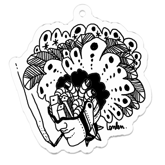 アクリルキーホルダー - 50 x 50 (mm)