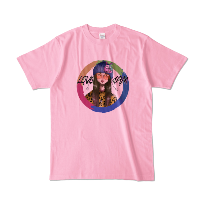 カラーTシャツ - L - ピーチ (淡色)