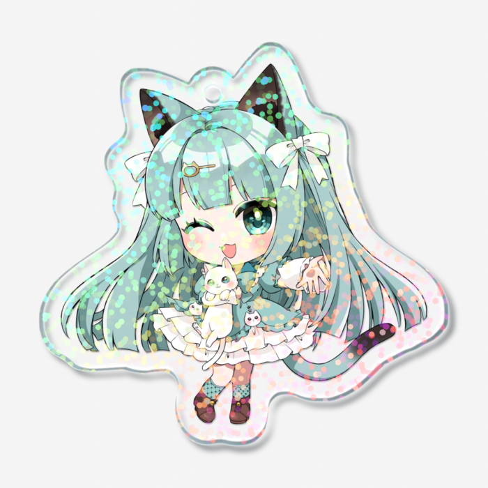 ホログラムアクリルキーホルダー - 50 × 50mm