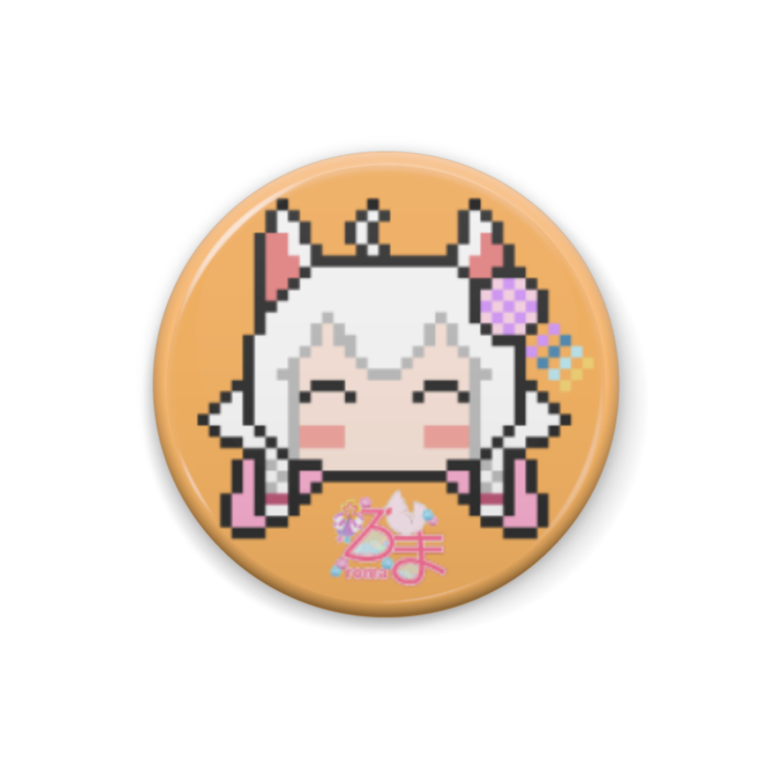 ろまドット缶バッジ(全７種/笑顔)🌸焼鳥カモマさん
