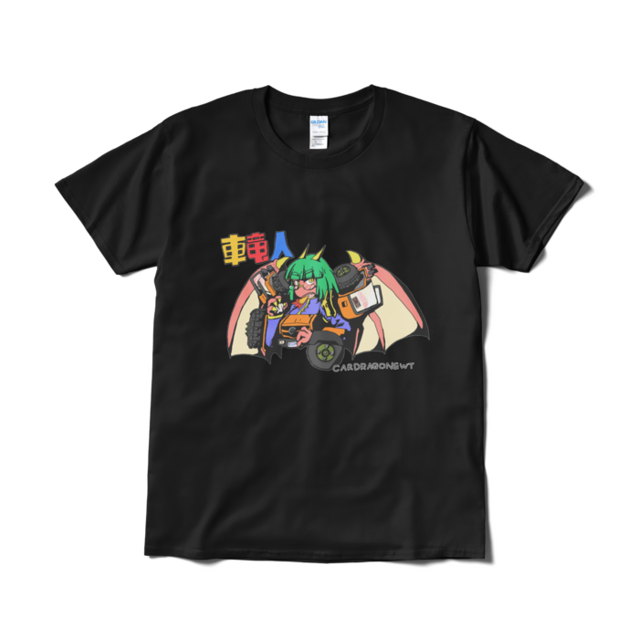 Tシャツ（プリント大） - L - ブラック