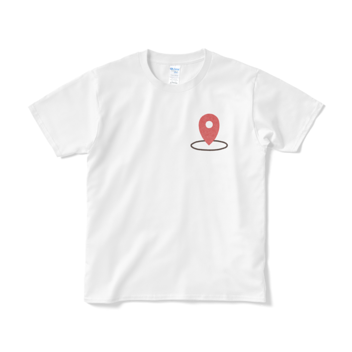マップアイコン（小プリント／文字なし）Tシャツ - S - ホワイト