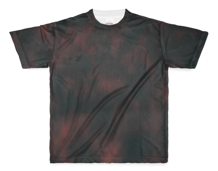 ムラ染風Tシャツ - M - レッド