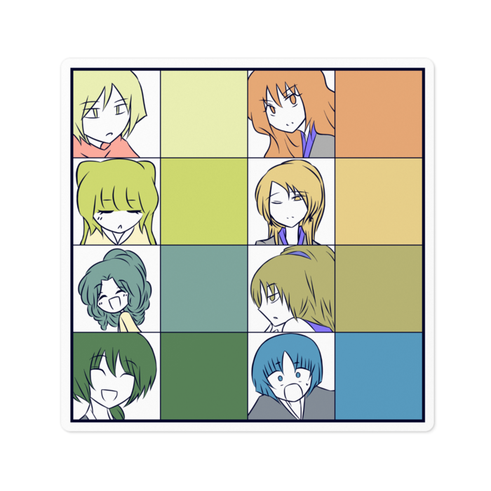 ステッカー - 100 x 100 (mm)