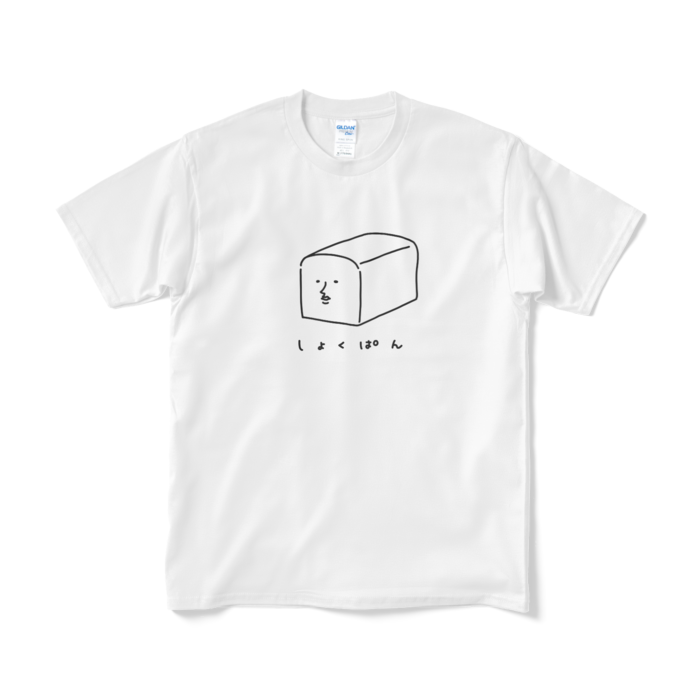 食パン線画Tシャツ（短納期） - M - ホワイト