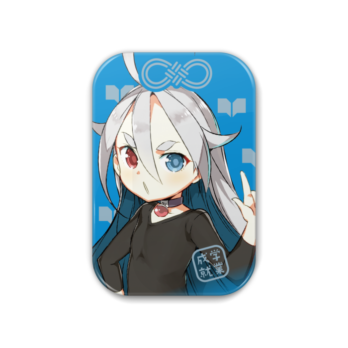 ⑧クロエお守り風缶バッチ(角丸 51x76mm)