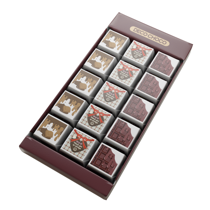 DECOチョコ - 列ごとにデザイン