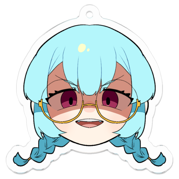 メガネ参謀フェイスキーホルダー・あつ