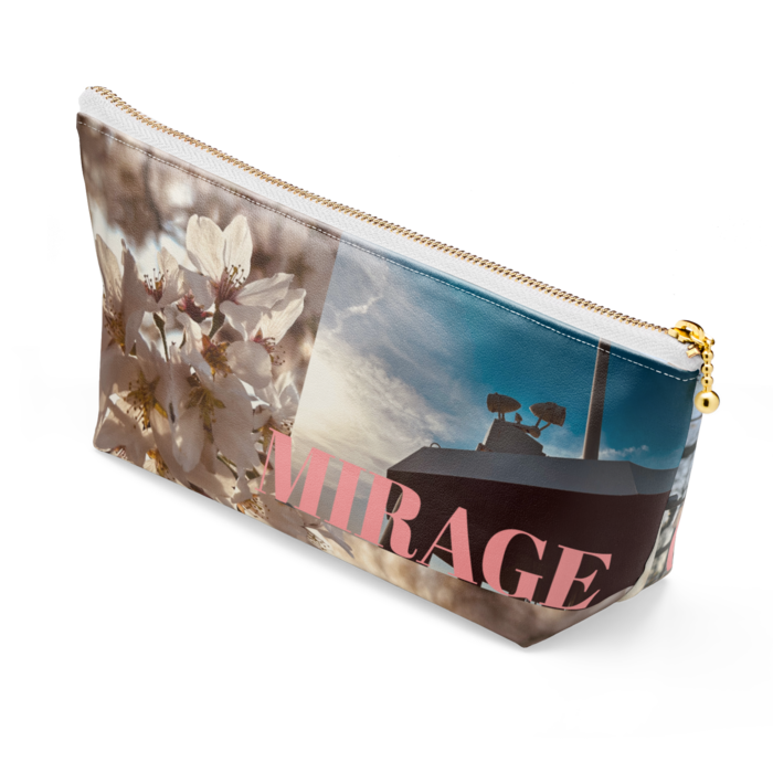 ポーチ - 長さ21.5cm / 高さ10cm - ホワイト