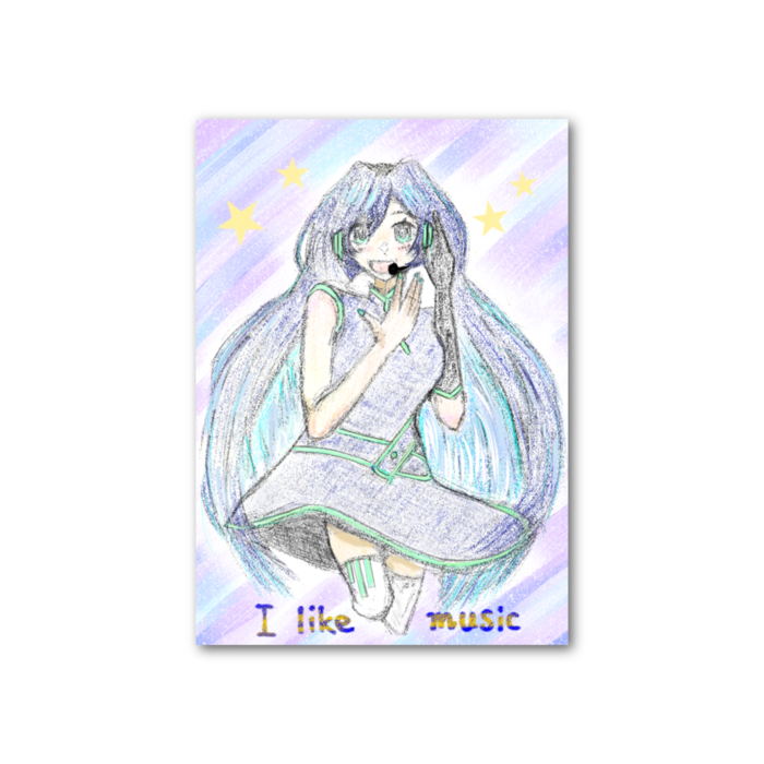 フォト風カード - 縦 - 片面
