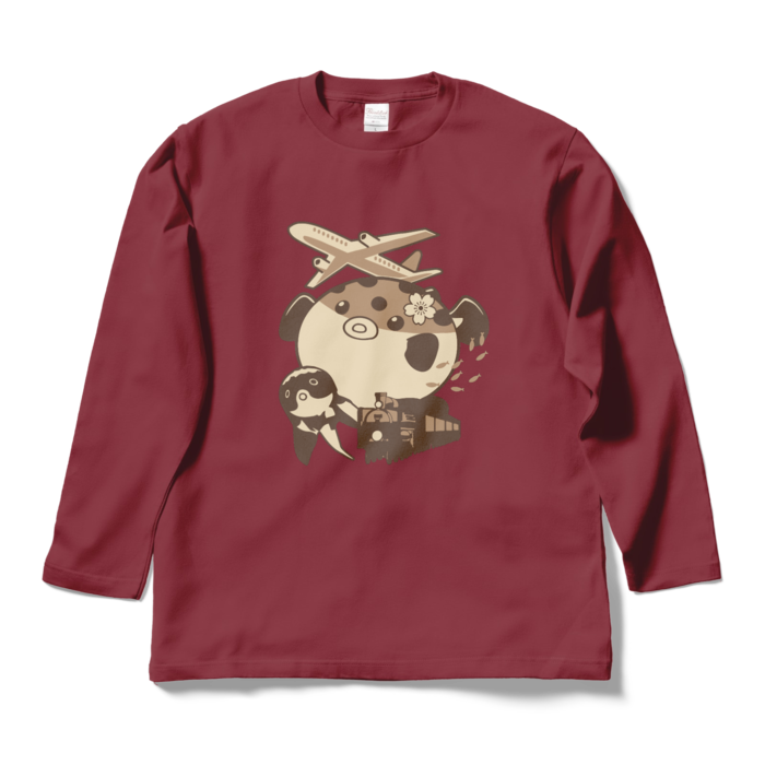 ロングスリーブTシャツ - L - バーガンディ