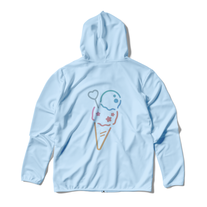 ジップパーカー - M - ライトブルー