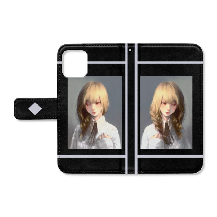 手帳型iPhoneケース - iPhone11Pro - ストラップ穴 あり